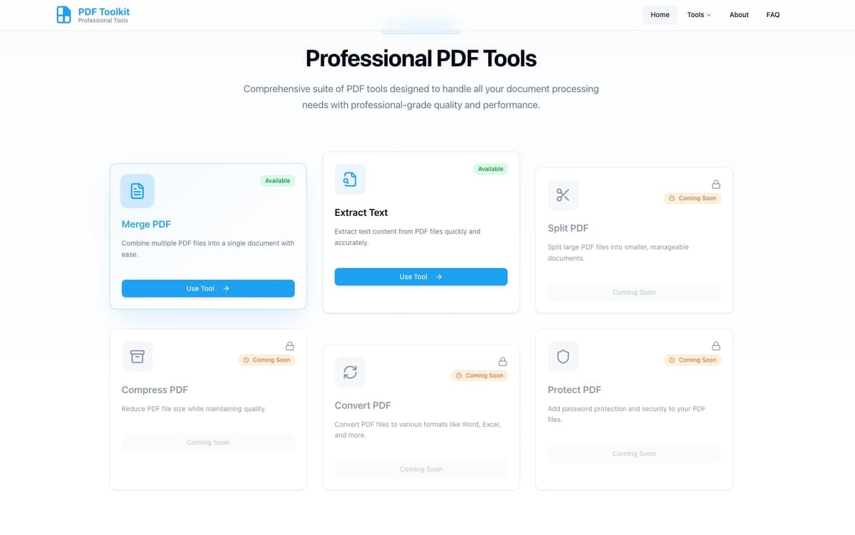 PDF Toolkit Homepage