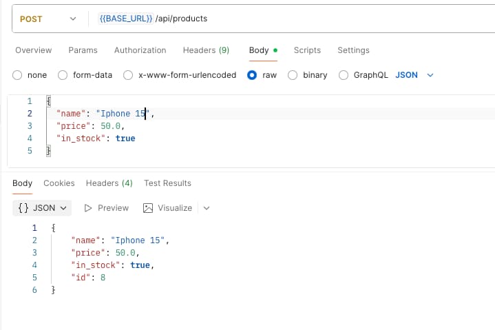 postman post product